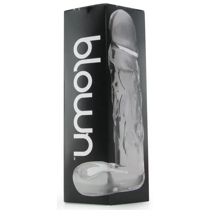 pink cherry Dildos Spartacus Blown Large Realistic Glass Dildo in Clear