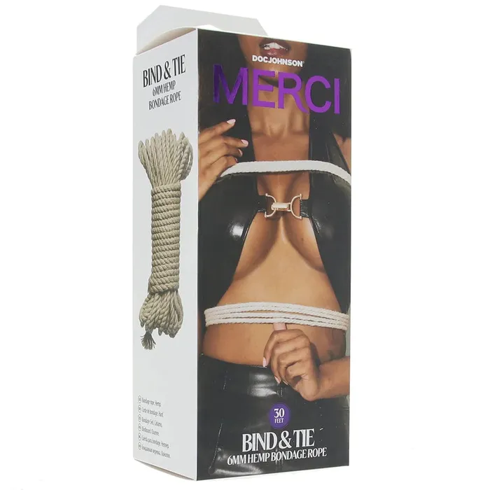 pink cherry Female Sex Toys Merci Bind Tie Hemp Rope in Sizes 30ft 50ft