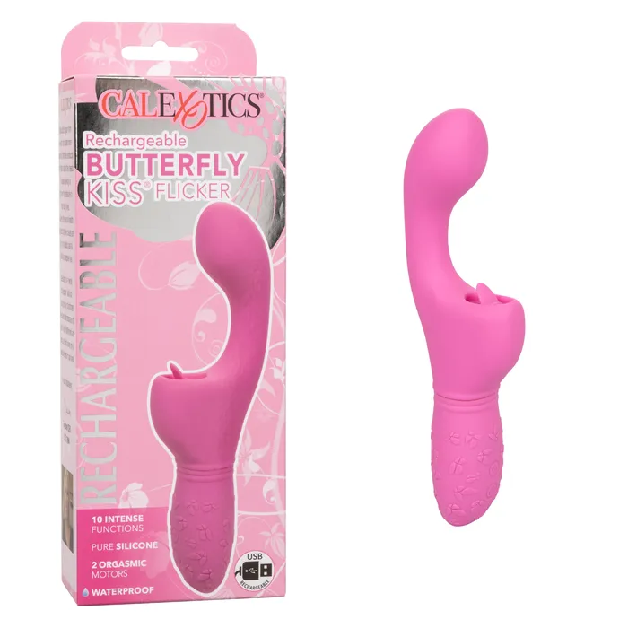 Rechargeable Butterfly Kiss Flicker Pink CalExotics Vibrators