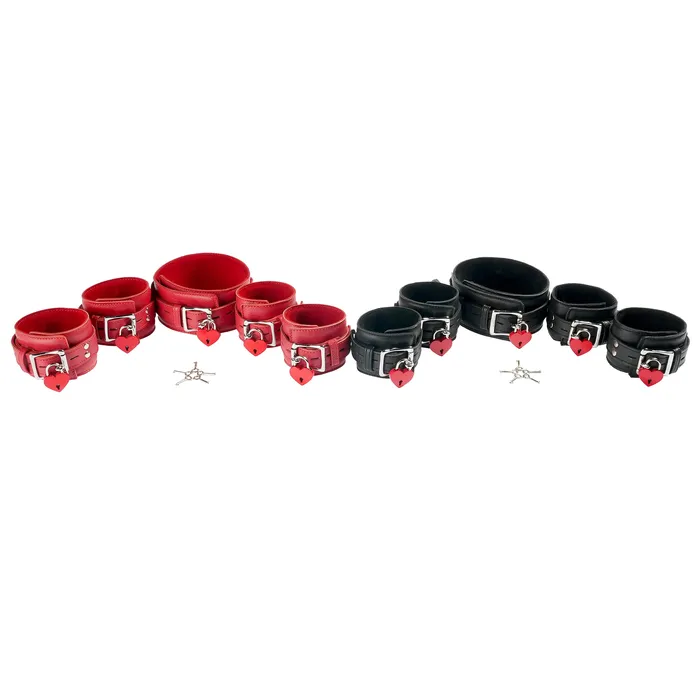 Restraints Kink Store 5 Piece Leather Collar Cuffs Set by Kink