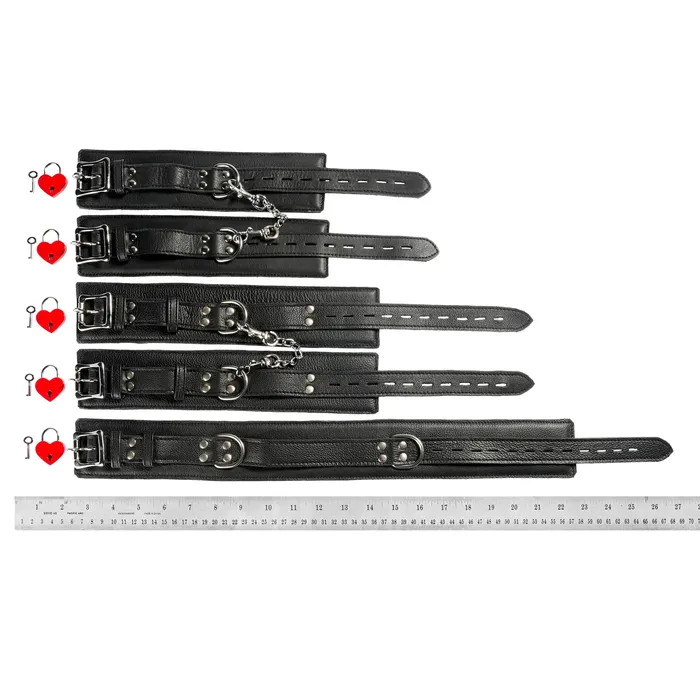 Restraints Kink Store 5 Piece Leather Collar Cuffs Set by Kink