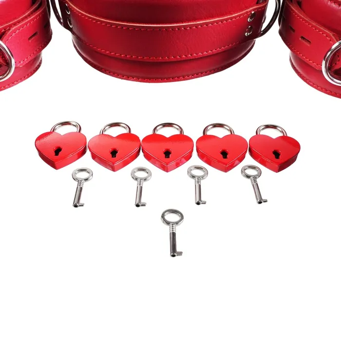 Restraints Kink Store 5 Piece Leather Collar Cuffs Set by Kink