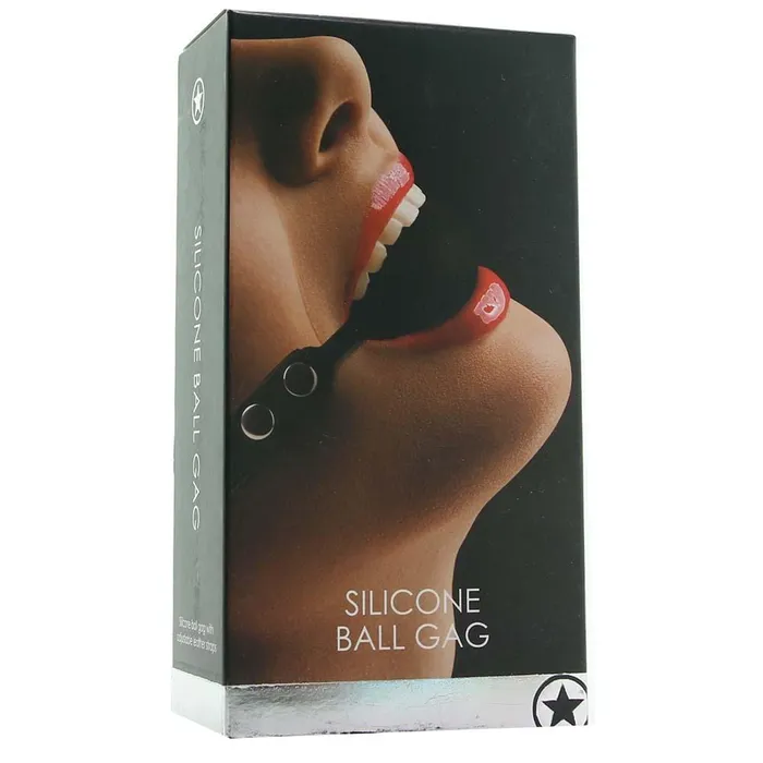 Shots Toys Ouch Silicone Ball Gag pink cherry Couples