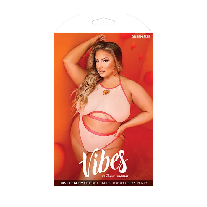 Vibrators Fantasy Lingerie Vibes Just Peach Cuttop Panty Q Nude