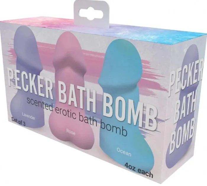 Vibrators Hott Product Toys Unlimited Pecker Bath Bomb 3Pk Scented Lavender Rose Ocean
