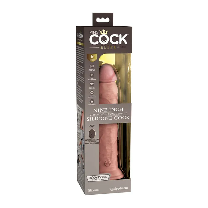 Vibrators Pipedream King Cock Elite Vib Sil DDen WRc 9In L
