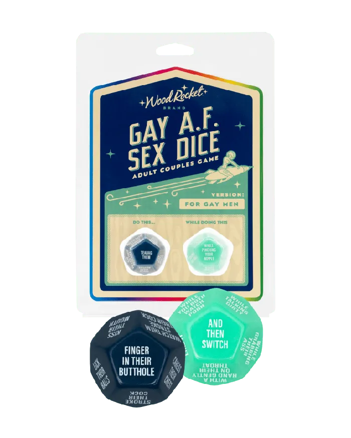 Wood Rocket Products Female Sex Toys Wood Rocket Gay AF Sex Dice For Lesbians Gay Men