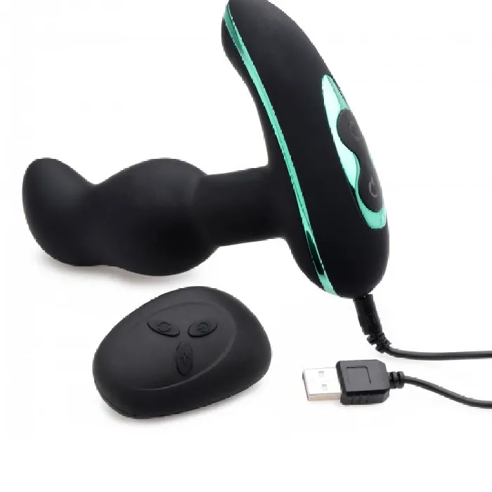 XR Brands Female Sex Toys Rimsation Silicone Prostate Vibrator with Rotating Beads