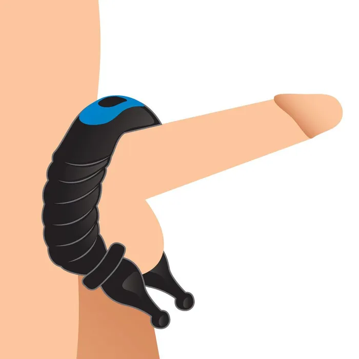 XR Brands Male Sex Toys Trinity Cobra Dual Stimulation Silicone Cock Ring