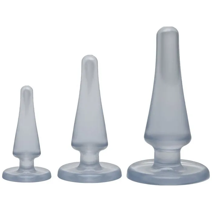 Anal Crystal Jellies Anal Initiation Butt Plug Kit Clear Crystal Jellies