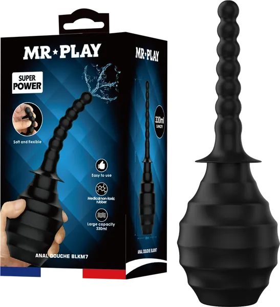 Claredale Anal Mr Play Ribbed Douche Black
