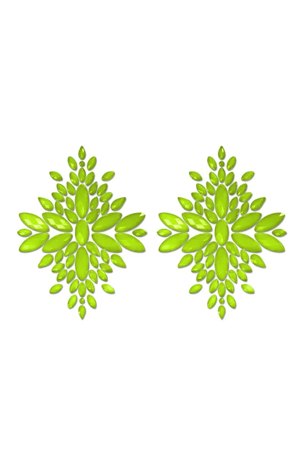 Dildos Fantasy Lingerie Glow In The Dark Neon Green Crystal Jeweled Pasties Dildos Fantasy Lingerie Glow In The Dark Neon Green Crystal Jeweled Pasties