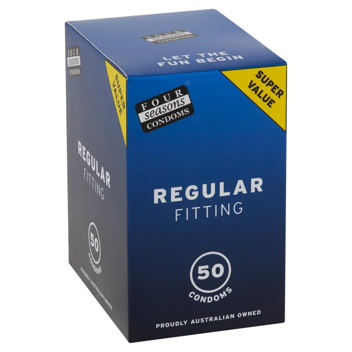 Enhancers CLAREDALE Four Seasons REGULAR FITTING Condoms 50 Pack