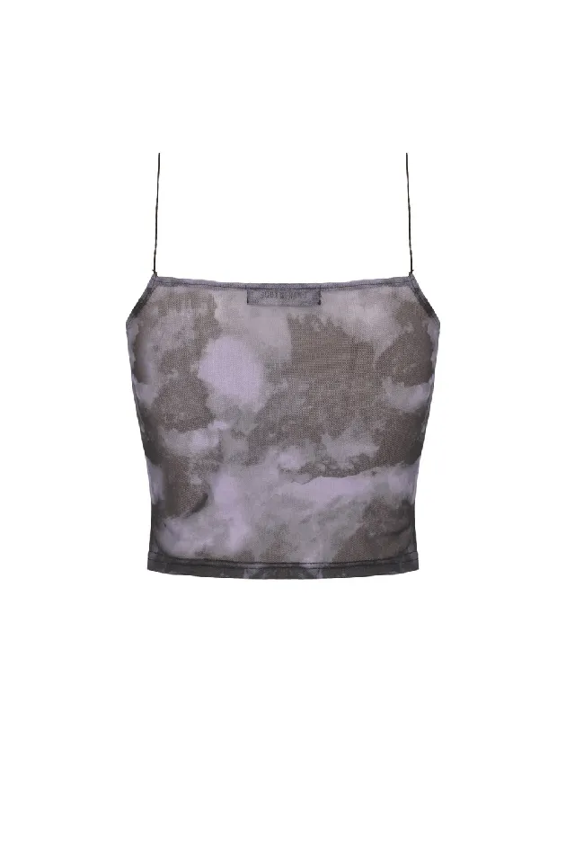 EVEs SECRETS Anal Gothic Black Lace Trimmed Cami Top with Straps for Women
