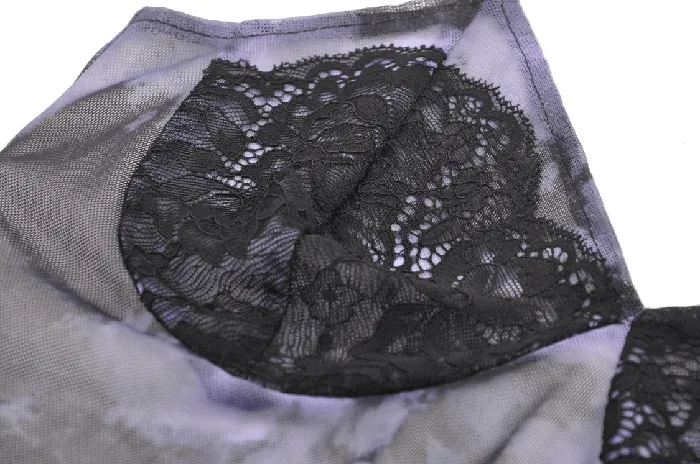 EVEs SECRETS Anal Gothic Black Lace Trimmed Cami Top with Straps for Women