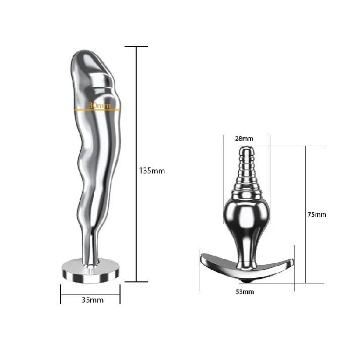 EVEs SECRETS Butt PlugsTransformers Metal Anal Dildos with Removable Base Sex Toys for Couples Anal