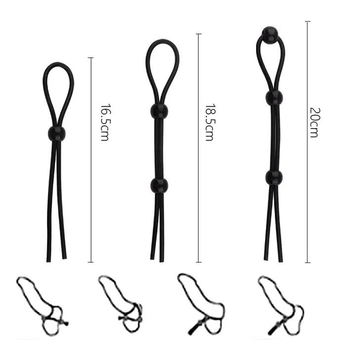EVEs SECRETS Male Sex Toys Reusable Cock Rings Adjustable Penis Ropes Sex Toys for Men