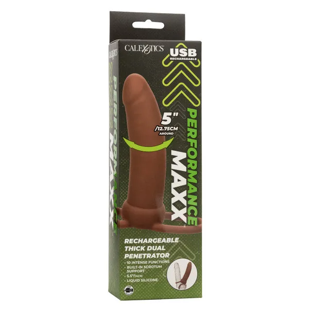 Female Sex Toys CALEXOTICS PERFORMANCE MAXX RECHARGEABLE THICK DUAL PENETRATOR