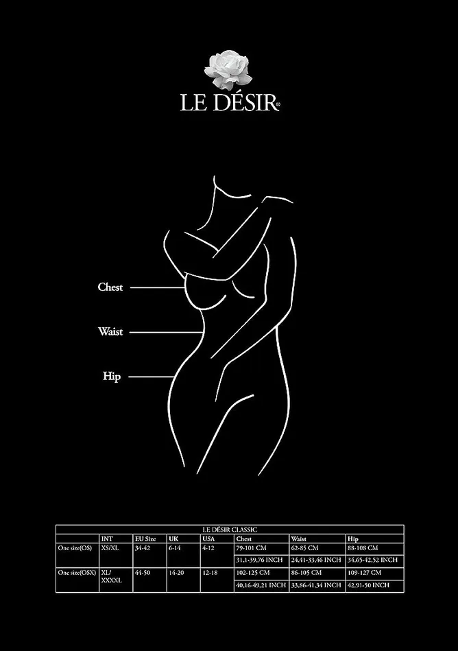 Le Desir Bliss Lingerie Bodystockings Playsuits Le Desir Bliss Lingerie OPAQUE LACE SUSPENDER BODYSTOCKING Black