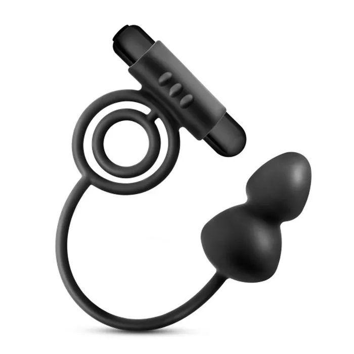 Male Sex Toys Blush Novelties Anal Adventures Platinum Silicone Anal Plug With Vibrating CRing Black Male Sex Toys Blush Novelties Anal Adventures Platinum Silicone Anal Plug With Vibrating CRing Black