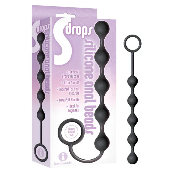 Male Sex Toys ICON BRANDS THE 9S SDROPS SILICONE ANAL BEADS