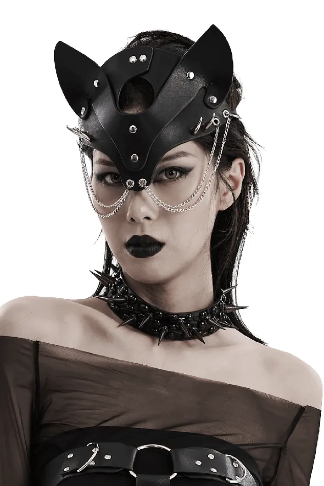 Male Sex Toys Stylish Fox Mask in Faux Leather with Studs and Chains EVEs SECRETS Male Sex Toys Stylish Fox Mask in Faux Leather with Studs and Chains EVEs SECRETS