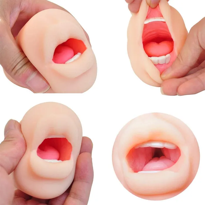 Male Sex Toys Tracys Dog Tracys Dog Realistic Mouth Stroker with Teeth
