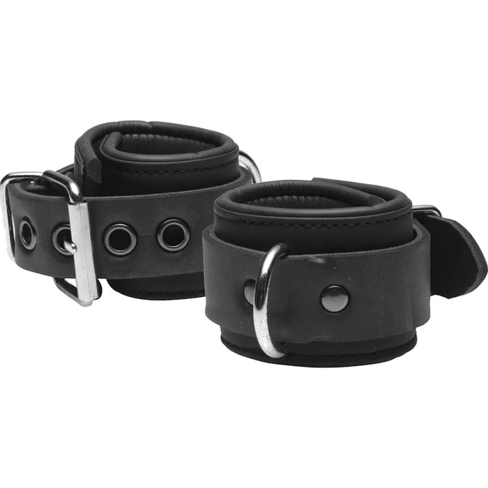 Master Series Anal Serve Neoprene Buckle Cuffs Black