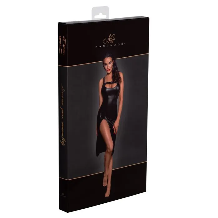 Noir Power Wetlook Midi Dress w Front Zipper Large Black Anal Noir Power Wetlook Midi Dress w Front Zipper Large Black Anal
