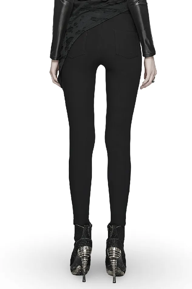 Punkinspired Studded Black Mesh Panel Leggings EVEs SECRETS Anal