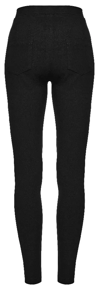 Punkinspired Studded Black Mesh Panel Leggings EVEs SECRETS Anal