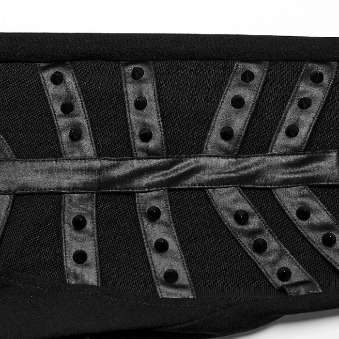 Punkinspired Studded Black Mesh Panel Leggings EVEs SECRETS Anal