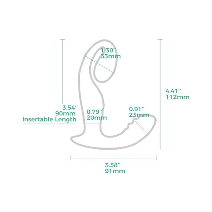 Vibrators Arosum LushVibe Wearable SproutShaped Unisex Vibrator Teal