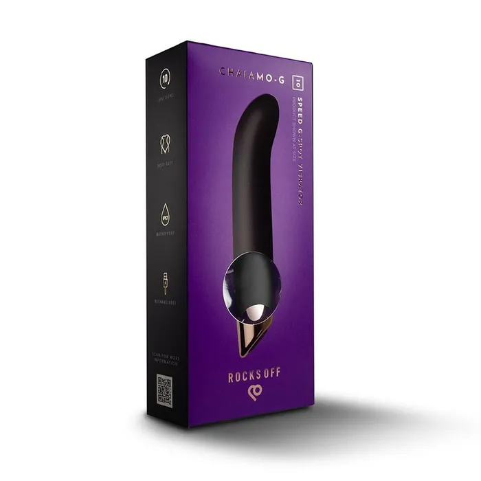 Vibrators Rocks Off Chaiamo G Spot Vibrator Waterproof and Rechargeable Black