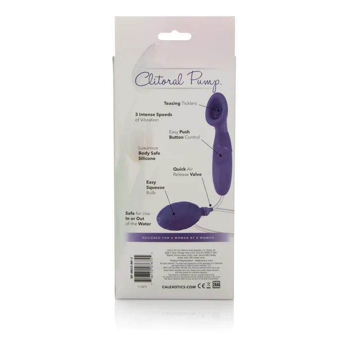 Waterproof Silicone Clitoral Pump Purple CalExotics Female Sex Toys