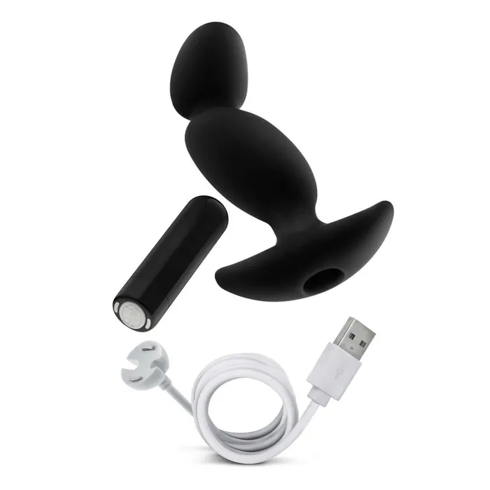 Anal Blush Silicone Vibrating Prostate Massager 04 Black