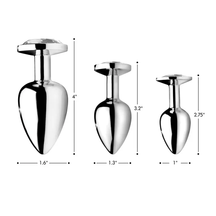 Clear Gem Anal Plug Small XR Brands Male Sex Toys