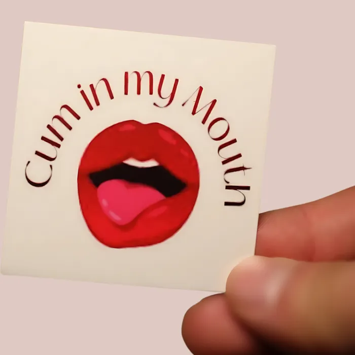 Cum In My Mouth Temporary Tattoo House of Chastity Female Sex Toys