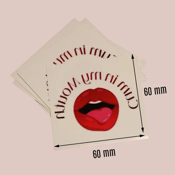 Cum In My Mouth Temporary Tattoo House of Chastity Female Sex Toys