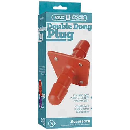 Dildos Calvista VacULock Double Dong Plug Dildos Calvista VacULock Double Dong Plug