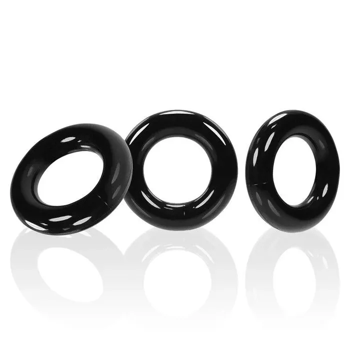 Dildos Oxballs Oxballs Willy Rings 3 Pack Cock Rings Black