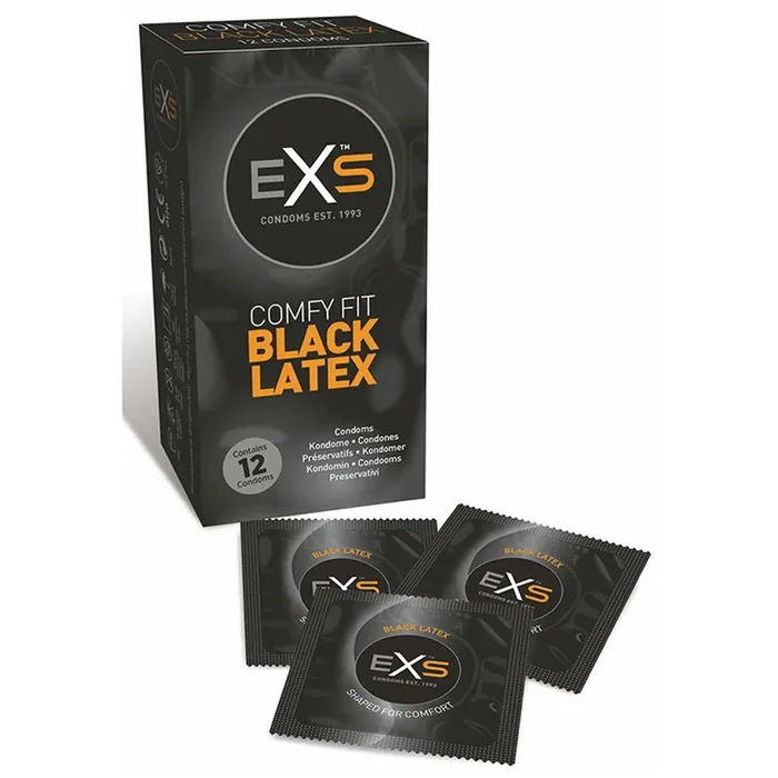 EXS EXS Black Condoms 12pk Anal