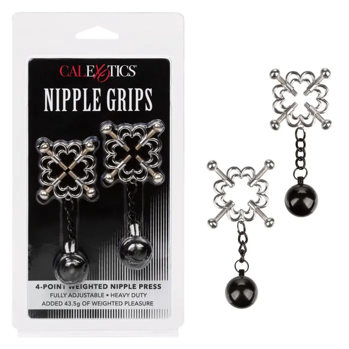 Female Sex Toys CalExotics Nipple Grips 4Point Weighted Nipple Press