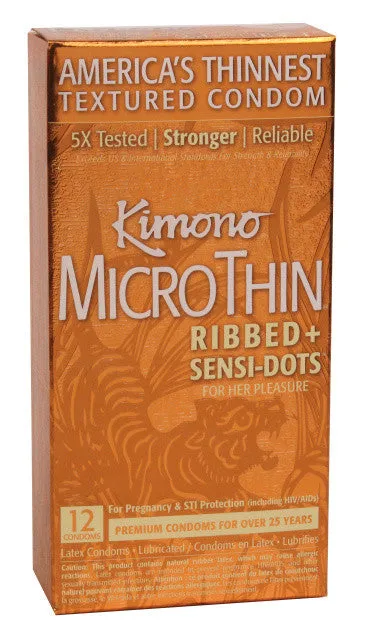 Kimono MicroThin RibbedSensiDots Traveling Tickle Trunk Female Sex Toys