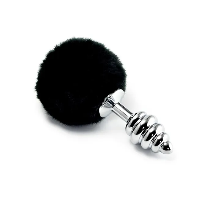 LOVETOY Anal Spiral Pompon Metal Plug Silver LOVETOY Anal Spiral Pompon Metal Plug Silver