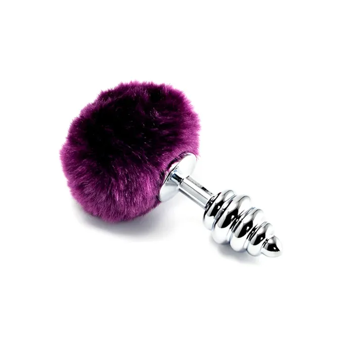 LOVETOY Anal Spiral Pompon Metal Plug Silver LOVETOY Anal Spiral Pompon Metal Plug Silver