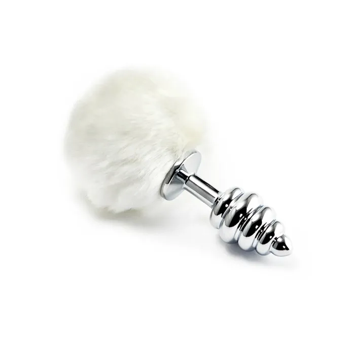 LOVETOY Anal Spiral Pompon Metal Plug Silver LOVETOY Anal Spiral Pompon Metal Plug Silver