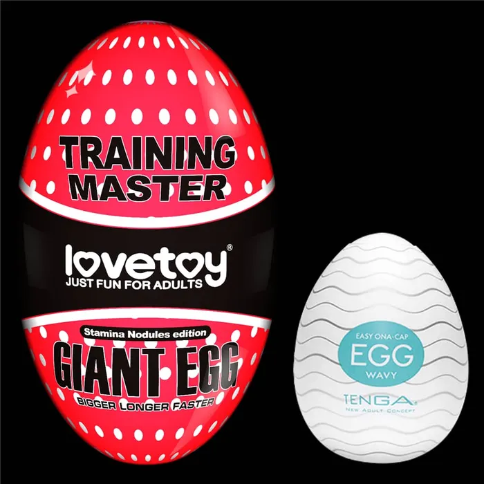 LOVETOY Giant Egg Spirals Male Masturbator with Stamina Nodules Male Sex Toys