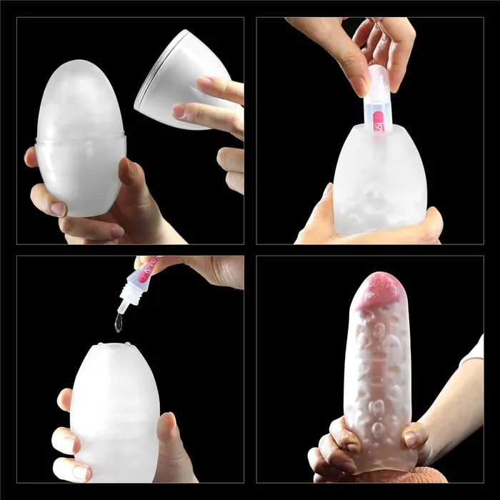 LOVETOY Giant Egg Spirals Male Masturbator with Stamina Nodules Male Sex Toys