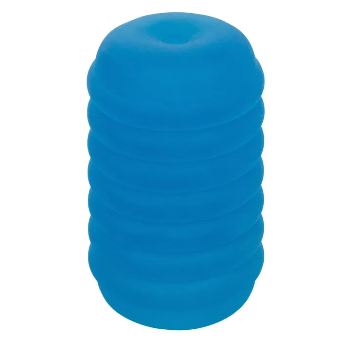 Male Sex Toys CalExotics Pop Sock Ribbed Pocket Stroker Blue